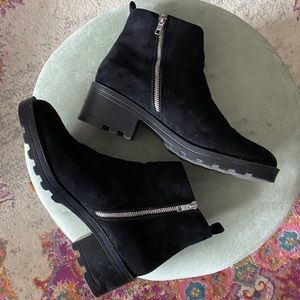 🖤Black Suede Anke Boots